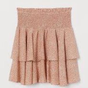 NWT H&M Beige Tiered A-Line Skirt